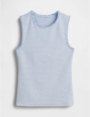 Gap Gingham Pointelle Shell Tank Top thumbnail 3