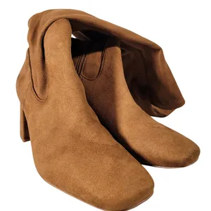 Nordstrom‎ Rack Tan Suede Square Toe Block Heel Knee High Boots Women Size 5 thumbnail 12
