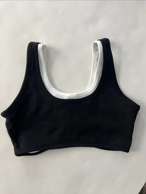 SET ACTIVE Formcloud Contrast Sports Bra Black White Medium thumbnail 4