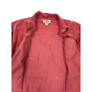 Woolrich Cropped Corduroy Jacket Embroidered Red Y2K Indie‎ Cottagecore M thumbnail 3