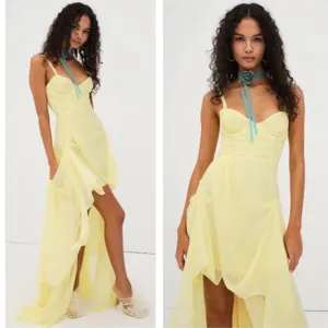 For Love & Lemons Formal Ball Gown June Demi Corseted Tiered Hi Low Princess thumbnail 2