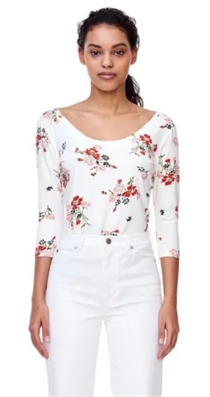 Rebecca Taylor Marguerite Floral Jersey Tee‎ thumbnail 1