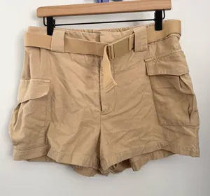 Aritzia TNA Large Curtis Cargo Shorts Tan Neutral Utility Safari Outdoor Belt thumbnail 1