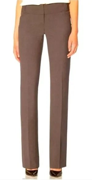 The Limited Women's Size 00 Short Drew Fit Dress Pants Trousers Chocolate Brown thumbnail 1