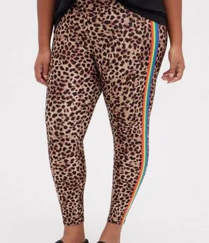 TORRID size 3 full length signature waist liquid mid rise leggings animal print thumbnail 2