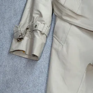 Isaac Mizrahi Trench Coat Womens S Beige Classic Preppy Dark Academia Business thumbnail 7