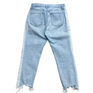 Kancan Jeans‎ Light Wash Distressed Jeans Sz 5/26 Raw Hem High Rise Denim Boho thumbnail 5