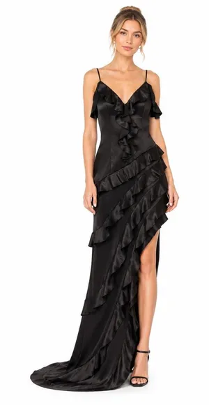 Elliatt - Kyla‎ Asymmetrical Ruffle Gown thumbnail 1