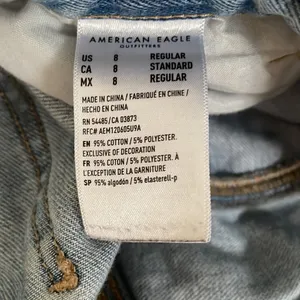 American Eagle Jeans Womens 4 Blue Mom Jean Distressed Light Wash thumbnail 8