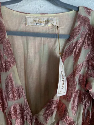 Jen’s Pirate Booty Rising Star Lapis Maxi Dress Pink Metallic NWT XS Fairycore thumbnail 4