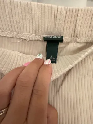 Target Ribbed Flare Pants Cream thumbnail 3