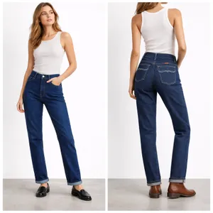 Vintage Wrangler Jeans Size 10 Dark‎ Wash Straight Leg Westernwear 34" Tall thumbnail 2