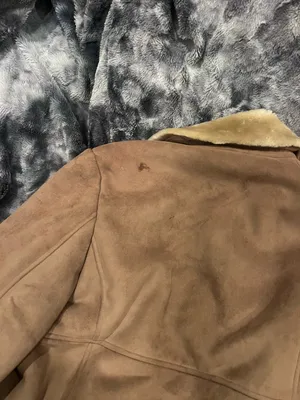 Jones New York Suede Shearling Jacket - Brown & Cream thumbnail 5