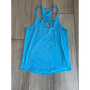 Lululemon Salute Sun Singlet II Tank Kayak Blue Luon Yoga Athletic Womens Sz 4-6 thumbnail 9