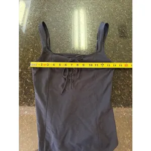 Abercrombie & Fitch Soft A&F Collection Black Thong‎ Bodysuit Sz Med Tank Top thumbnail 5