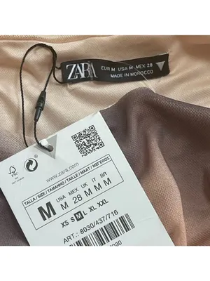 ZARA Women Sleeveless Asymmetrical Ruched Mesh Top Size S Peach/Black Dyed M thumbnail 13