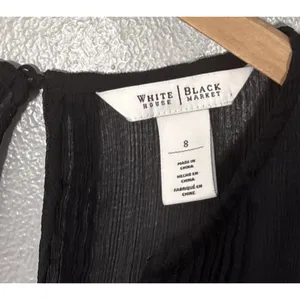White House Black Market Sheer Top Size 8 Dark Fairy Romantic Whimsigoth Pintuck thumbnail 4