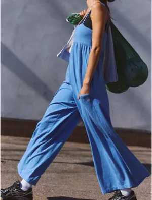 FP Movement by FP Hot Shot Strappy Onesie in Light Cobalt sz L NWT $80R thumbnail 4