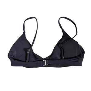 NWOT Volcom Simply Seamless Bikini Top Black Scoop Neck Adjustable Straps Medium thumbnail 6