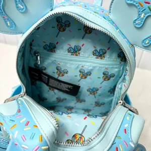 Loungefly Disney Minnie Mouse Lollipop Blue Sprinkle Ears ‎ Backpack - New thumbnail 8
