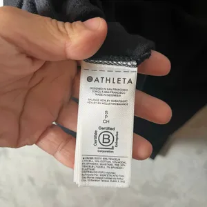 Athleta Balance Henley Sweatshirt Black Size Small Oversized‎ Tencel Cotton New thumbnail 8
