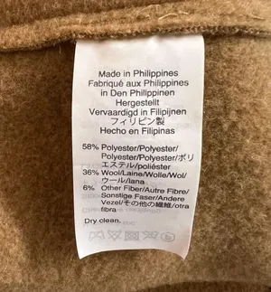 J. Crew Factory Beige Tan Button Up Winter Wool Coat Size 6 Small Peacoat thumbnail 9