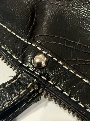 Coach East West Gallery Embossed Patent Leather Medium Tote Black Bag Authentic thumbnail 12