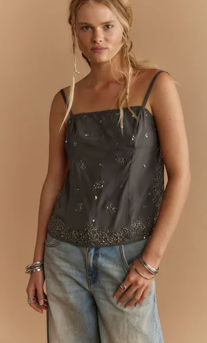 Free People Hot Sauce Embellished Tank- size XS thumbnail 1