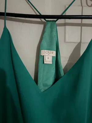 J.Crew Green Maxi Long Sleeveless Dress Size thumbnail 5