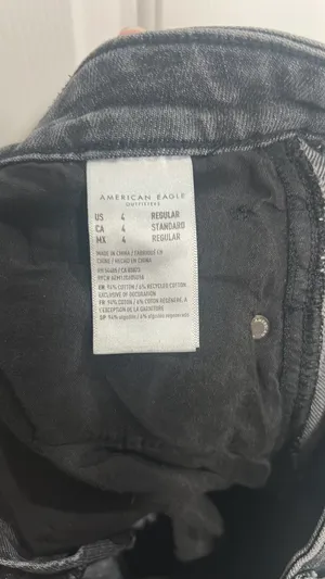 Grey American Eagle Mom Jeans  thumbnail 2