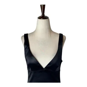 Babaton Aritzia Dress Women 4 Black Satin‎ Lala Dress Sheath Party Cocktail LBD thumbnail 4