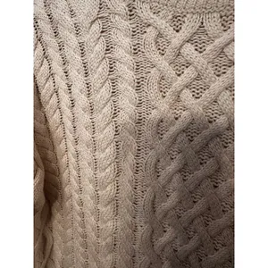 J.Crew Cotton-Cashmere‎ Cable-Knit Relaxed Crewneck Pullover Sweater Size M thumbnail 4