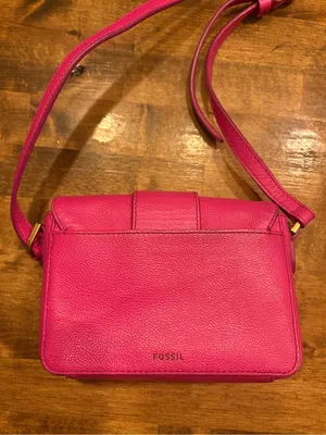 Fossil Taryn pink leather crossbody bag thumbnail 8