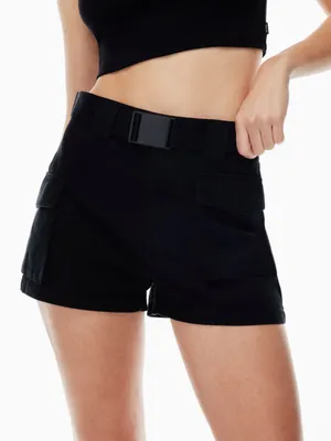 Aritzia TNA 3” Black Cargo Shorts with Utility Belt thumbnail 1
