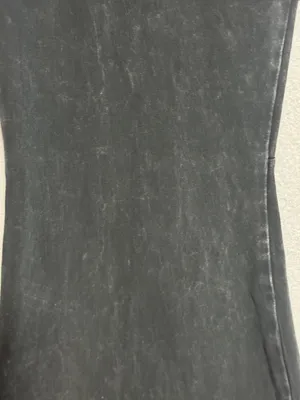 Chatoyant Black Fold-Over Waist Fit and Flare Yoga Pants thumbnail 3