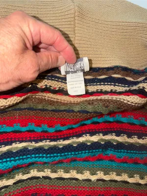 Super Cute Vintage 90s Together Striped Open-Front Dolman Sweater Cardigan thumbnail 8