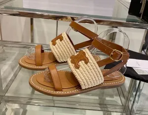 & Other Stories Tan Woven Leather Band Sandals thumbnail 1