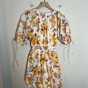 ABERCROMBIE- Poplin Puff Sleeve Mini Dress Floral Size S thumbnail 6