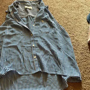 Abercrombie blue & white striped tank top‎ small thumbnail 5