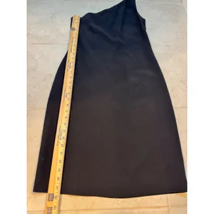Lauren Ralph Lauren Black One Shoulder Midi Dress‎ Size 4 Formal Evening thumbnail 7