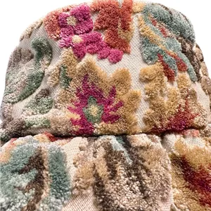 Vintage Handmade 60s Chenille Carpet Floral Tapestry Hat Go-Go Grunge Bucket EUC thumbnail 6