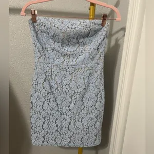 BY THE WAY Revolve Charlize strapless mini lace floral dress thumbnail 4