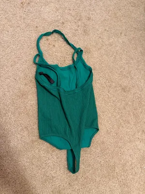 Urban Outfitters Green Ribbed Scoop-Neck Bodysuit thumbnail 5