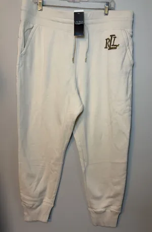 Lauren Ralph Lauren Women's Cream Jogger Drawstring Logo Sz XXL NWT $145 thumbnail 1