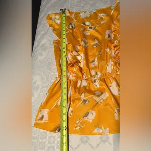 Banana Republic Yellow Floral Blouse thumbnail 8