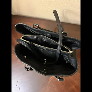 Kate spade purse bag black short handles and longer strap thumbnail 3