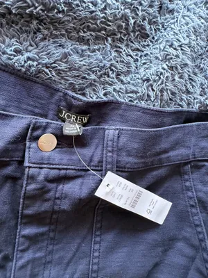 Wide-Leg Navy J.Crew Pants thumbnail 2