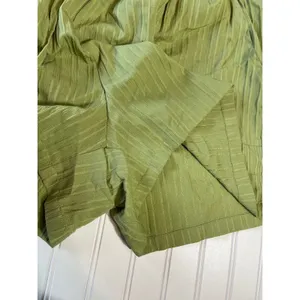 Shein Curve+ Olive Green Textured Button Down Shirt and Shorts Set Size 24 6X thumbnail 11