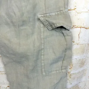 Blank NYC Cargo Pants Womens 27 100% Linen Beige Utility Jogger Pull On Beach thumbnail 9