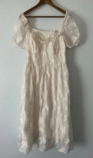 RIHOAS Cream Puff-Sleeve Floral Midi Dress thumbnail 1